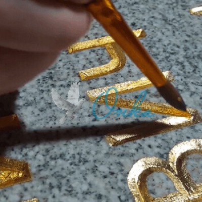 Оформление сусальным золотом